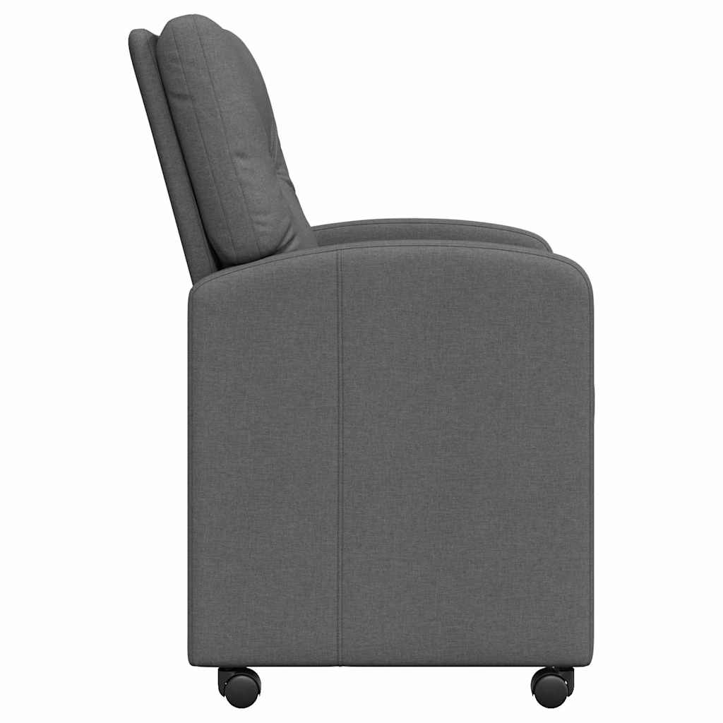 Valgomojo Kėdės su Ratukais 2 pcs Tamsiai pilka 57 x 67 x 95 cm