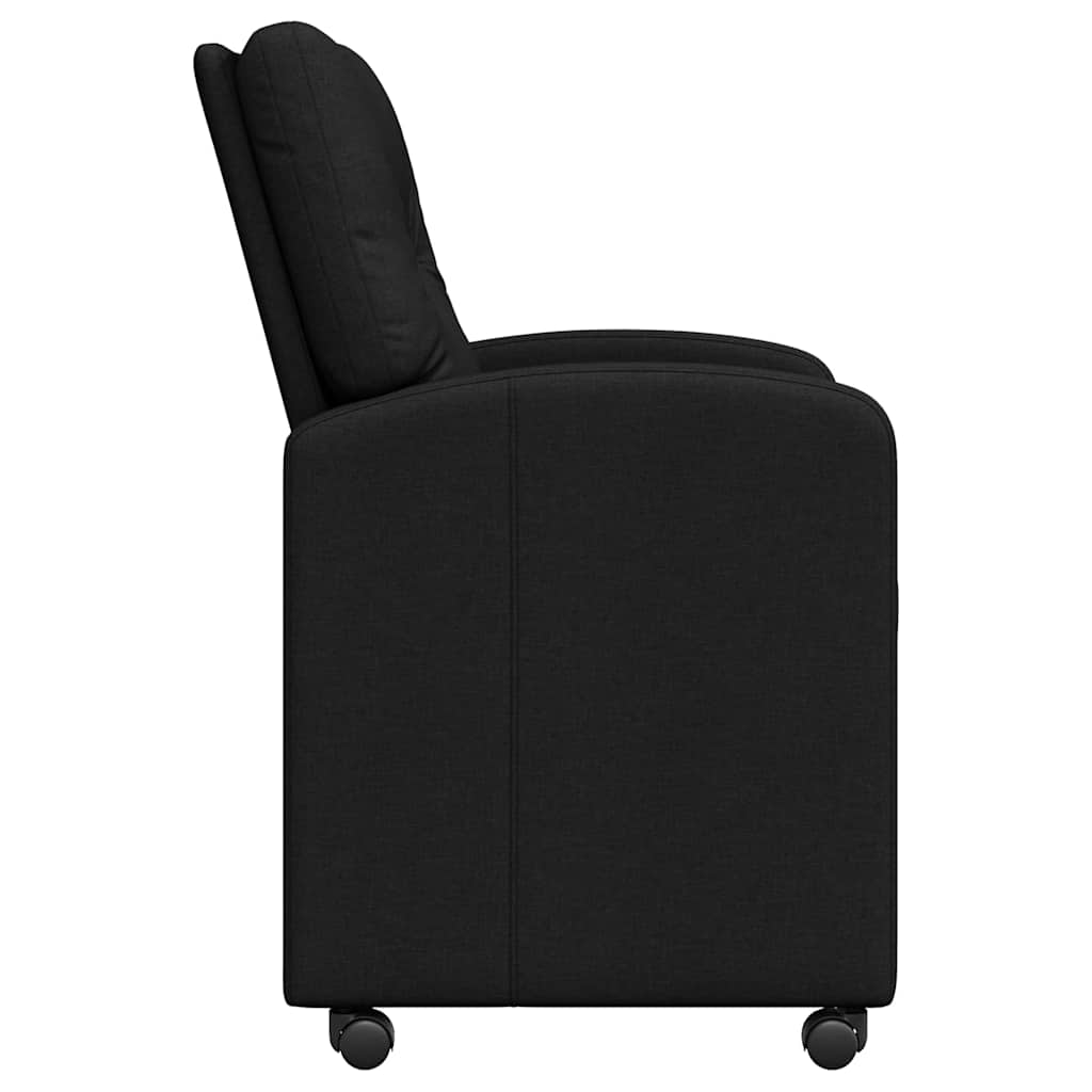 Ēdamistabas krēsli ar ritentiņiem 2 gab. melni 57 x 67 x 95 cm audums