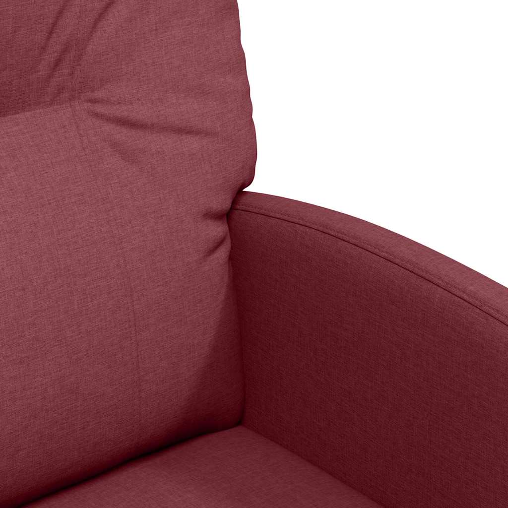 Valgomojo Kėdės su Ratukais 2 pcs Vyno raudonumo audinys