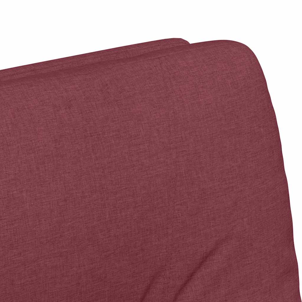 Valgomojo Kėdės su Ratukais 2 pcs Vyno raudonumo audinys