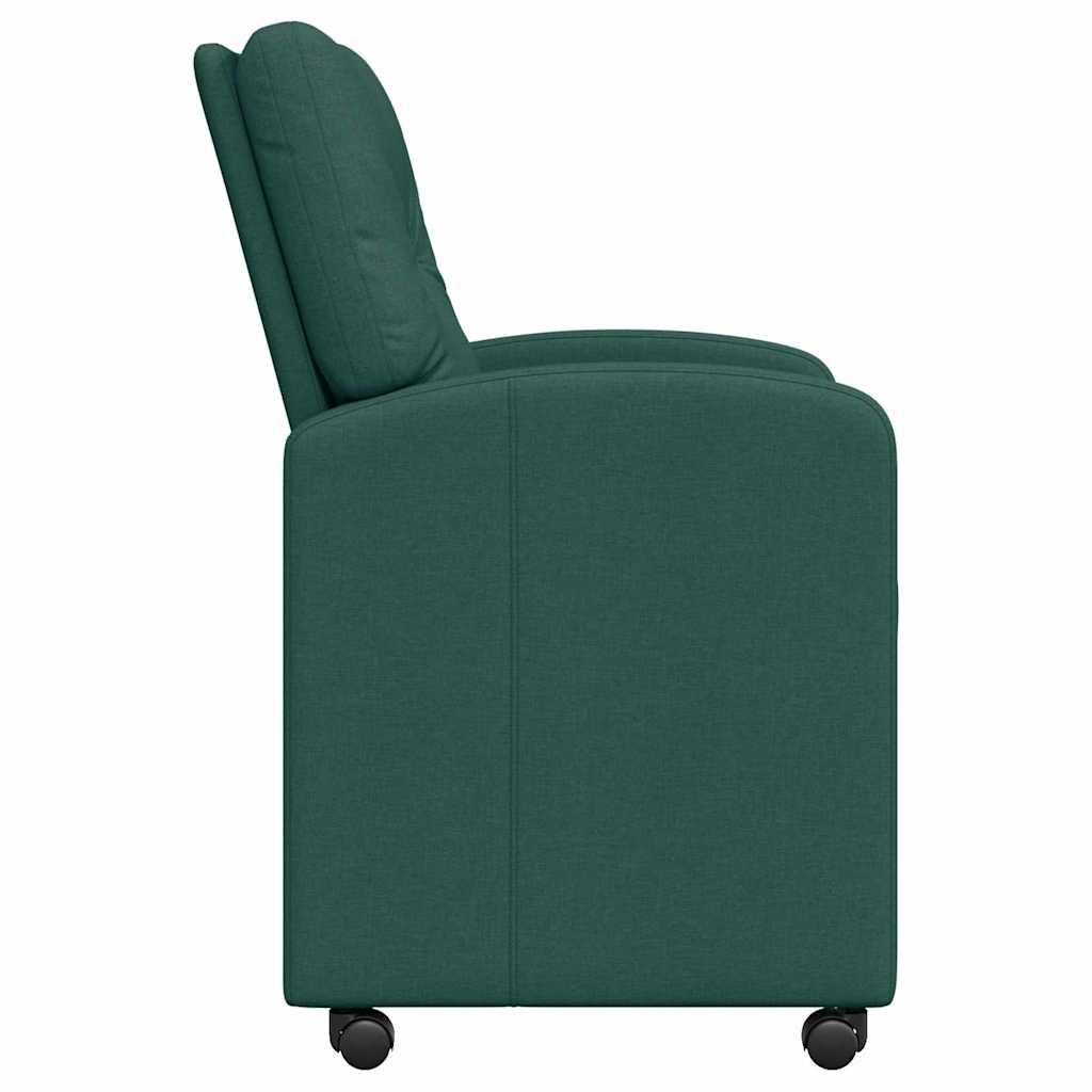 Valgomojo Kėdės su Ratukais 2 pcs Tamsiai žalia 57 x 67 x 95 cm