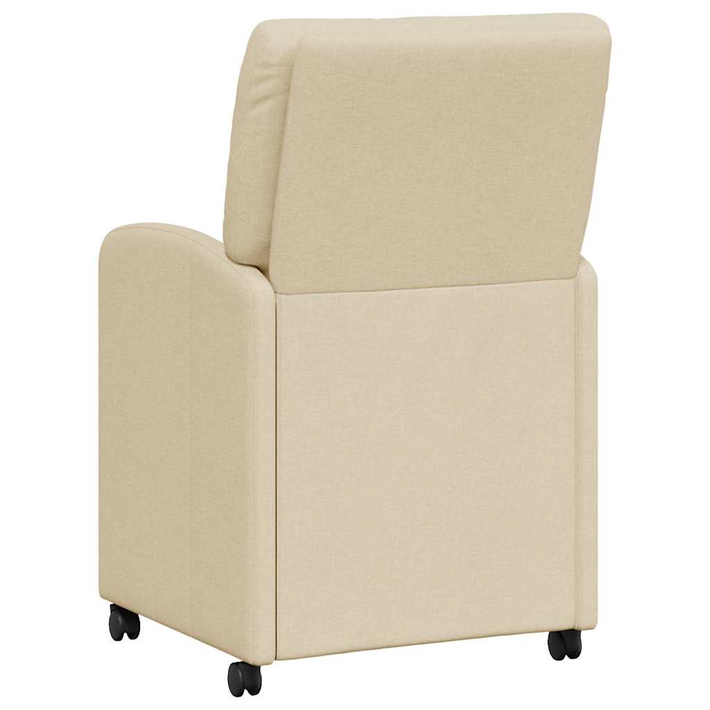 Valgomojo Kėdės su Ratukais 2 pcs Kreminė 57 x 67 x 95 cm