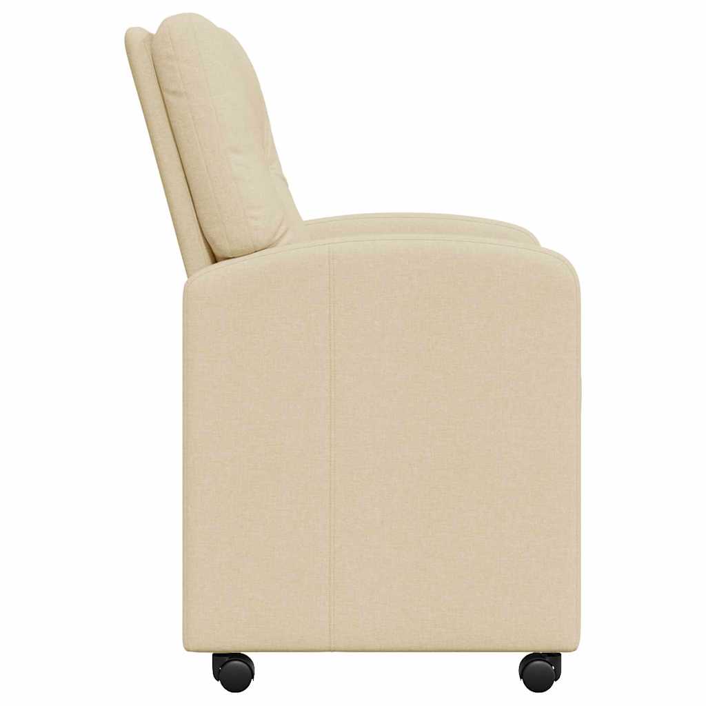 Valgomojo Kėdės su Ratukais 2 pcs Kreminė 57 x 67 x 95 cm