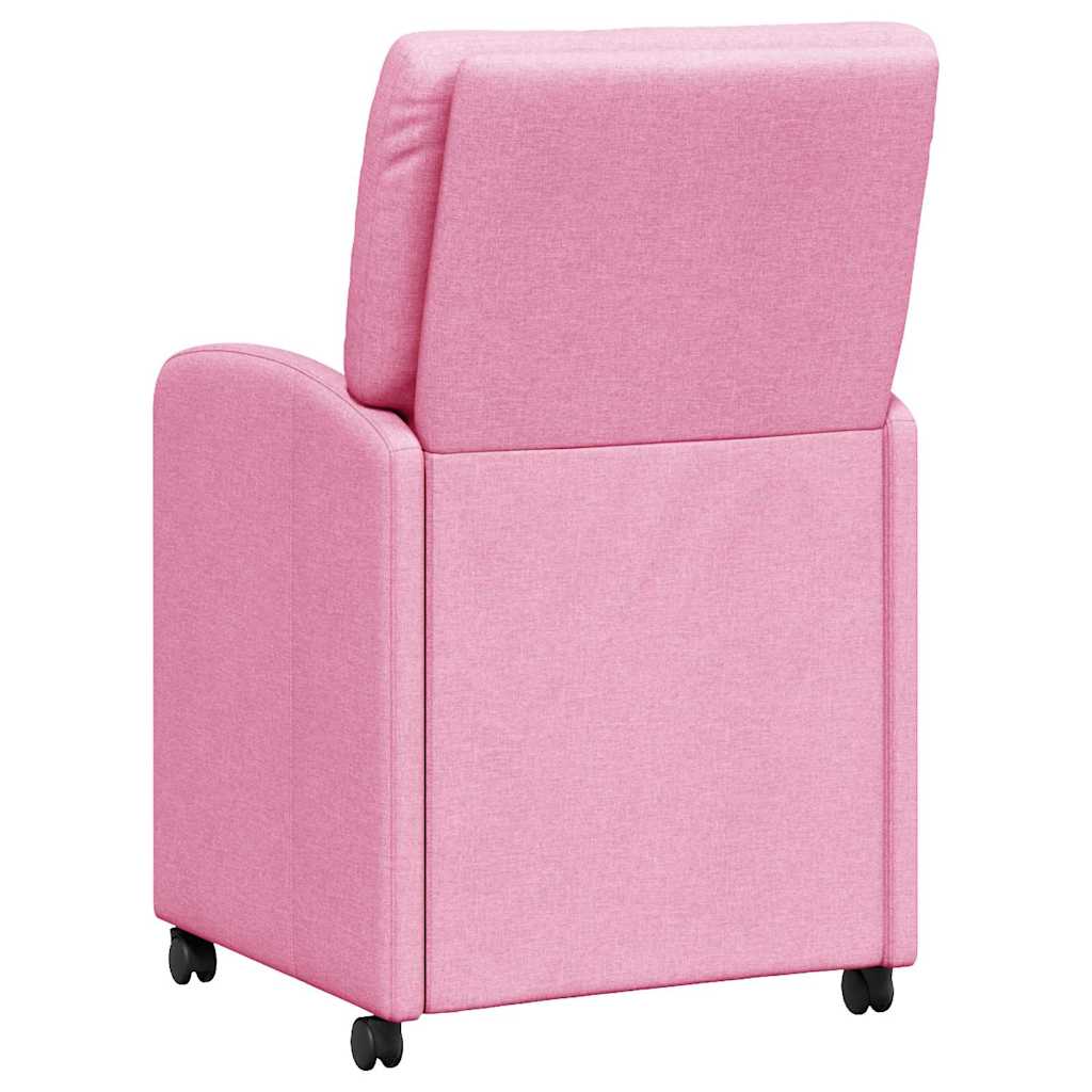 Valgomojo Kėdės su Ratukais 2 pcs Rožinė 57 x 67 x 95 cm