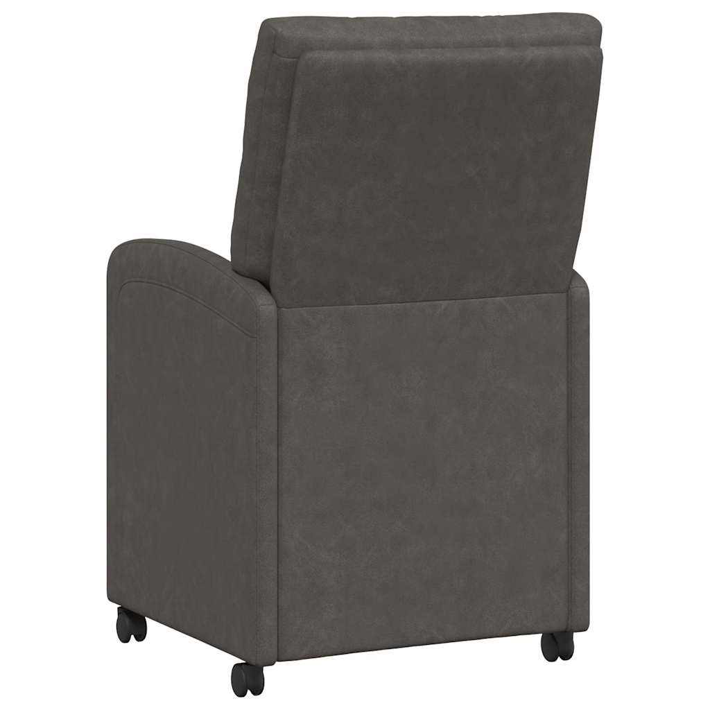 Valgomojo Kėdės su Ratukais 2 pcs Juoda 58 x 67 x 97 cm