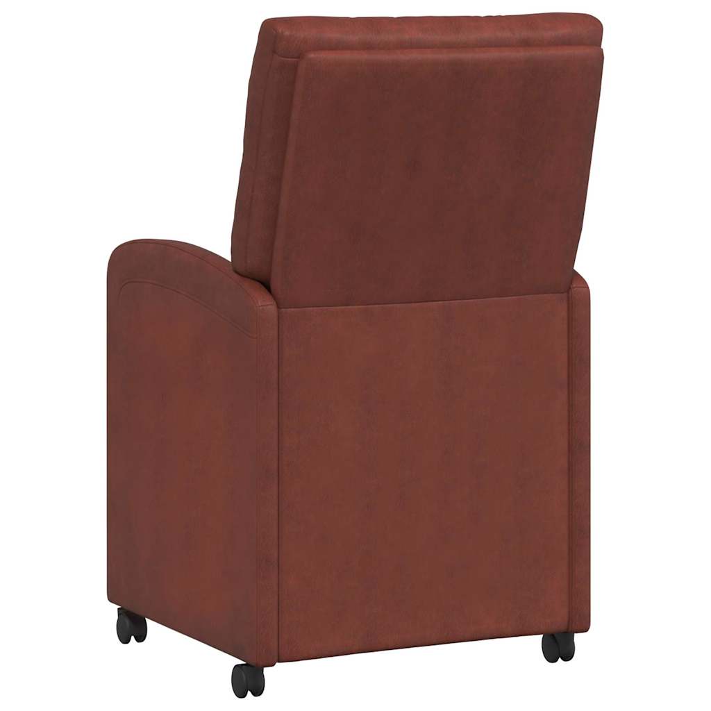 Valgomojo Kėdės su Ratukais 2 pcs Blizgiai ruda 58 x 67 x 97 cm