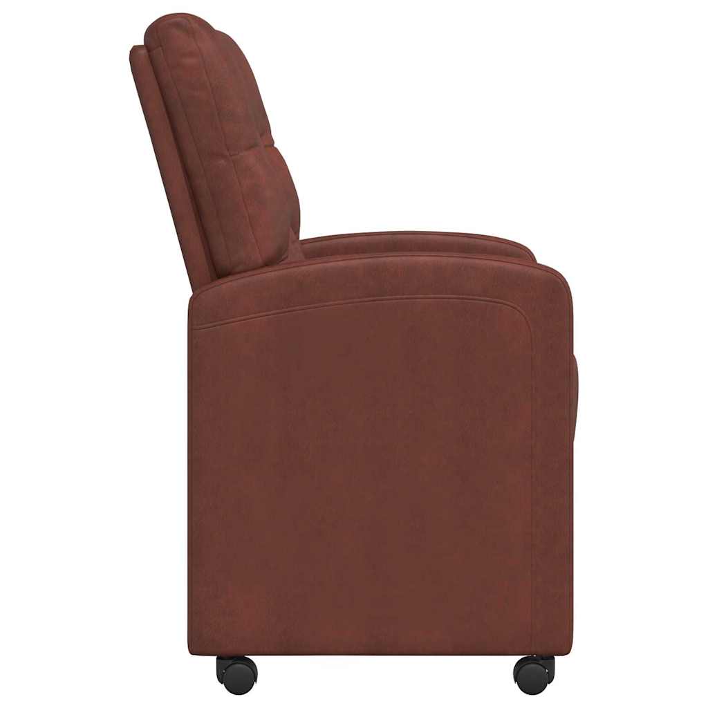 Valgomojo Kėdės su Ratukais 2 pcs Blizgiai ruda 58 x 67 x 97 cm