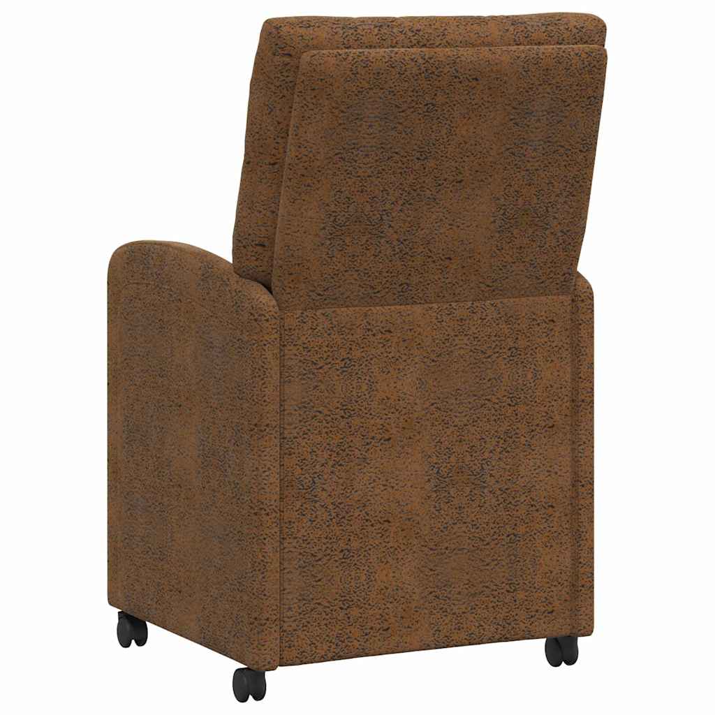 Dining Chairs with Castors 2 pcs Brown 58 x 67 x 97 cm