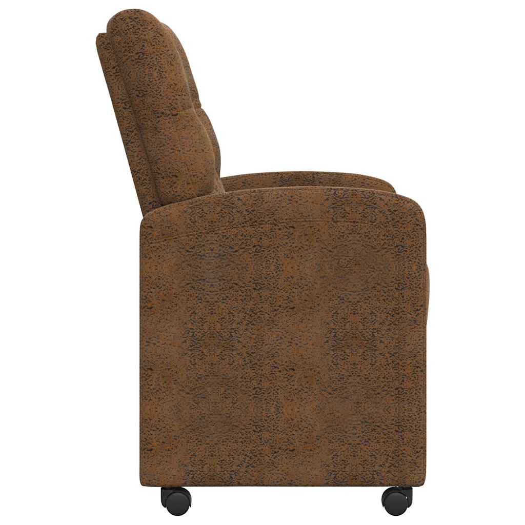 Dining Chairs with Castors 2 pcs Brown 58 x 67 x 97 cm