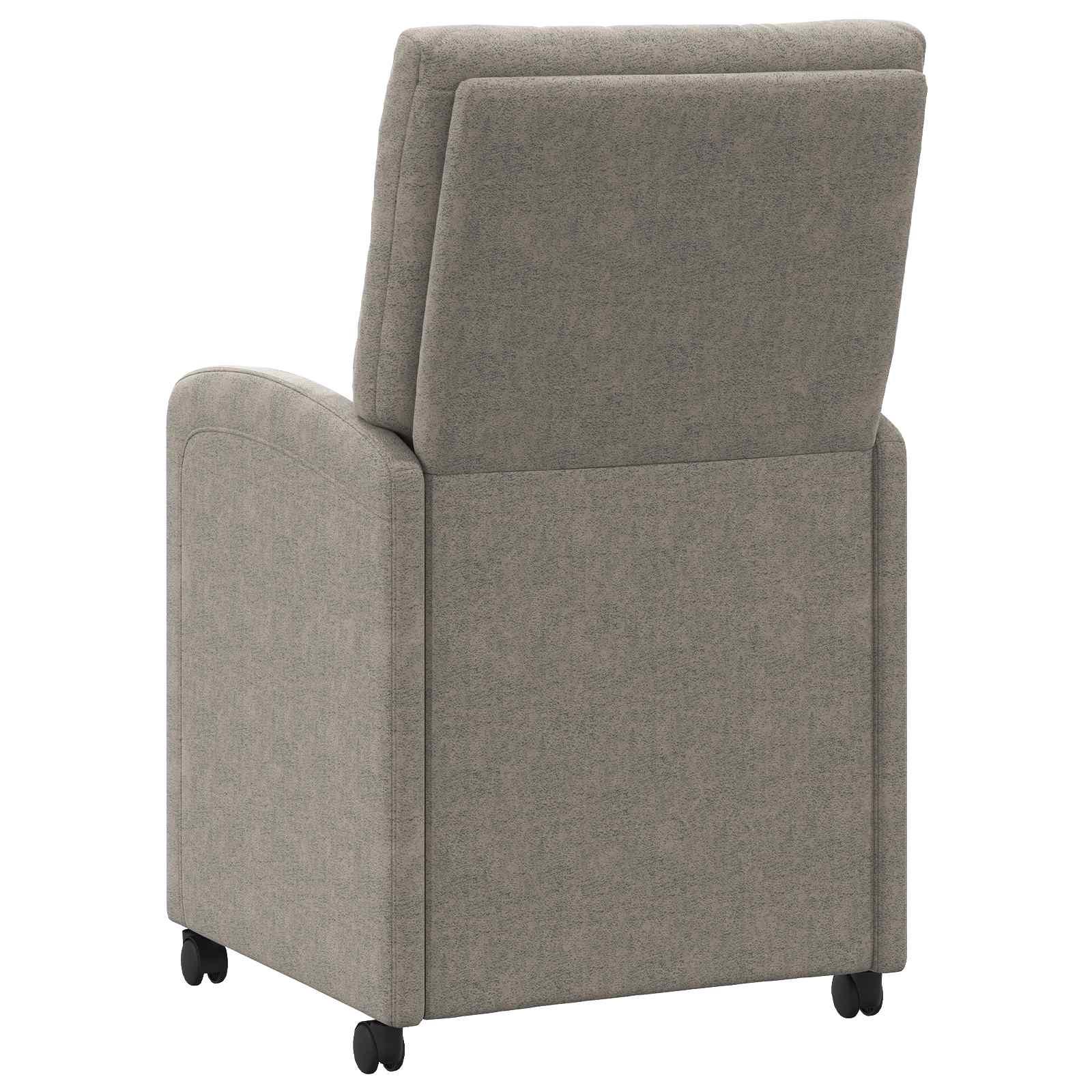 Dining Chairs with Castors 2 pcs Light Grey