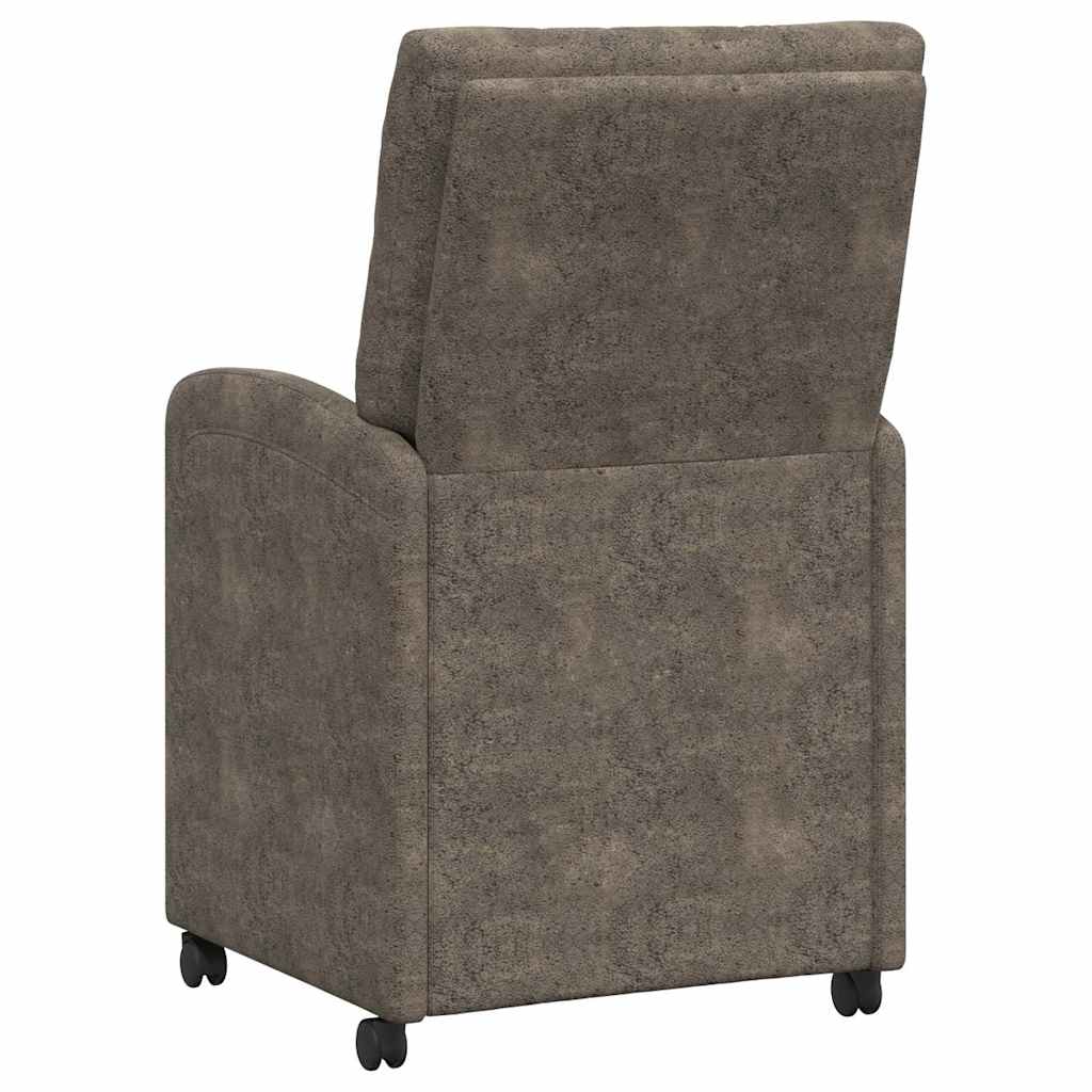 Valgomojo Kėdės su Ratukais 2 pcs Tamsiai pilka 58 x 67 x 97 cm
