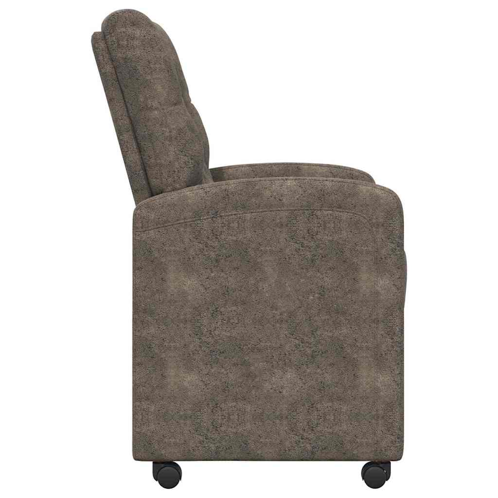 Valgomojo Kėdės su Ratukais 2 pcs Tamsiai pilka 58 x 67 x 97 cm