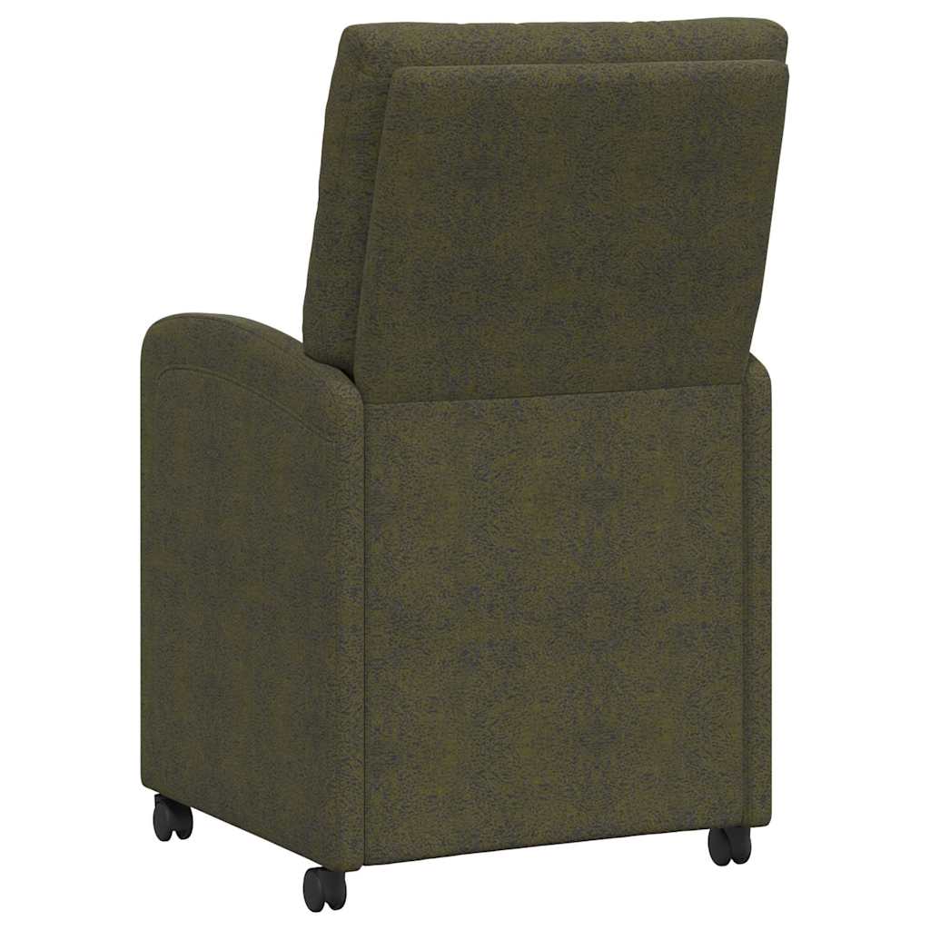 Valgomojo Kėdės su Ratukais 2 pcs Armijos žalia 58 x 67 x 97 cm
