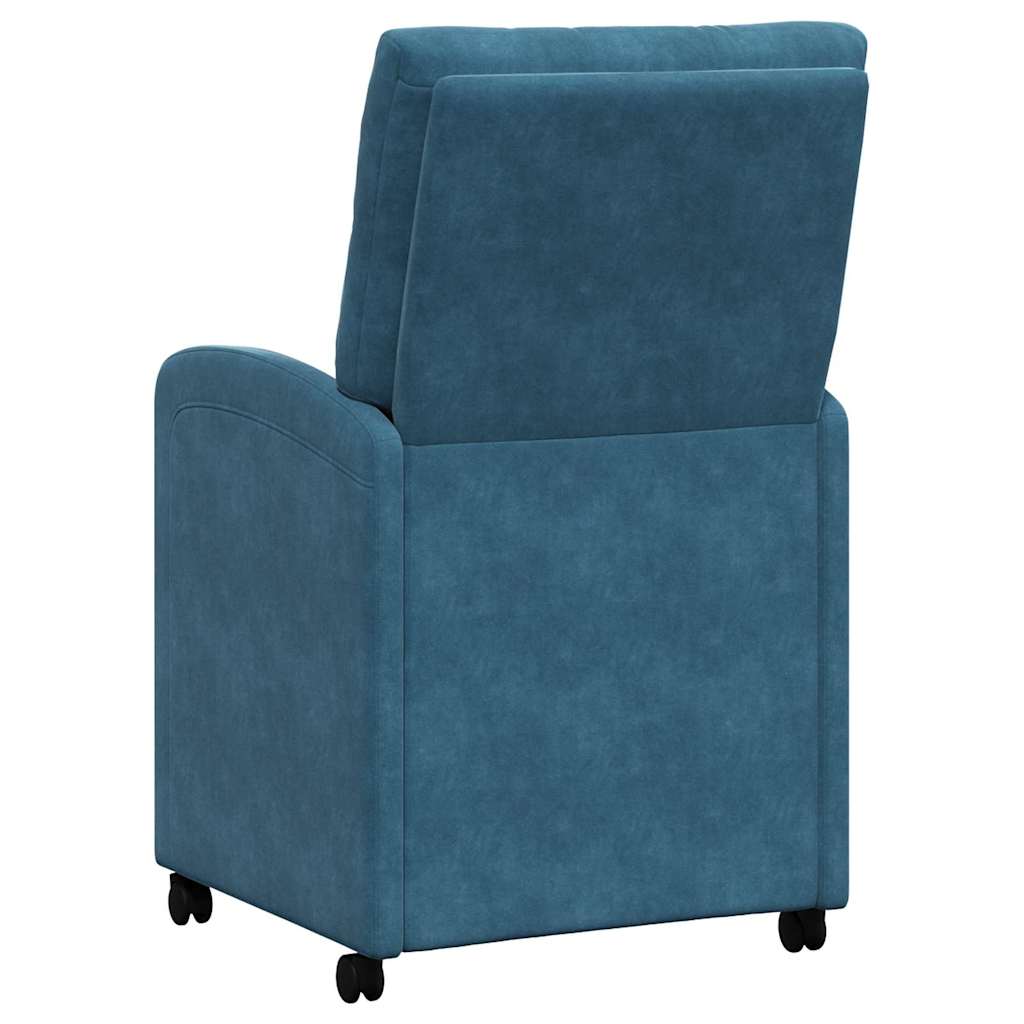 Valgomojo Kėdės su Ratukais 2 pcs Mėlyna 58 x 67 x 97 cm
