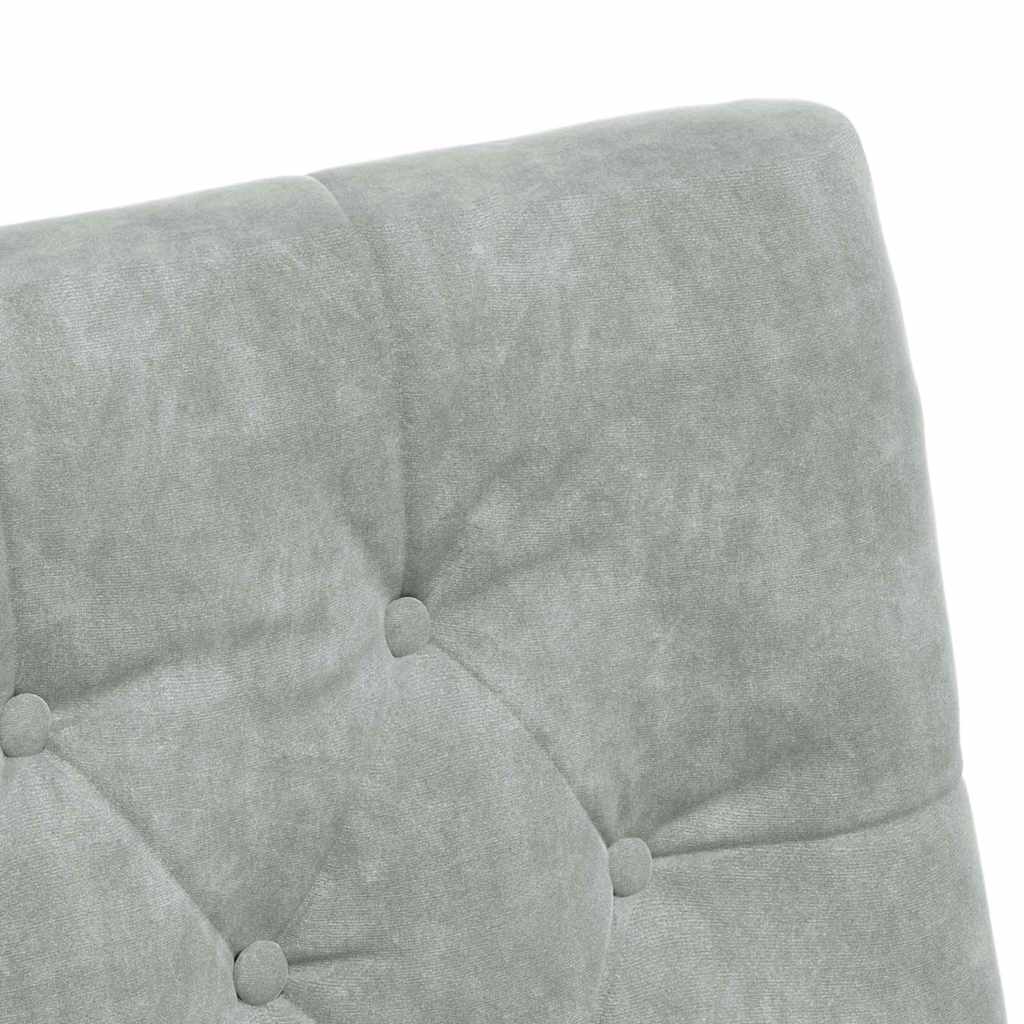 Valgomojo Kėdės su Ratukais 2 pcs Šviesiai pilka Aksomas