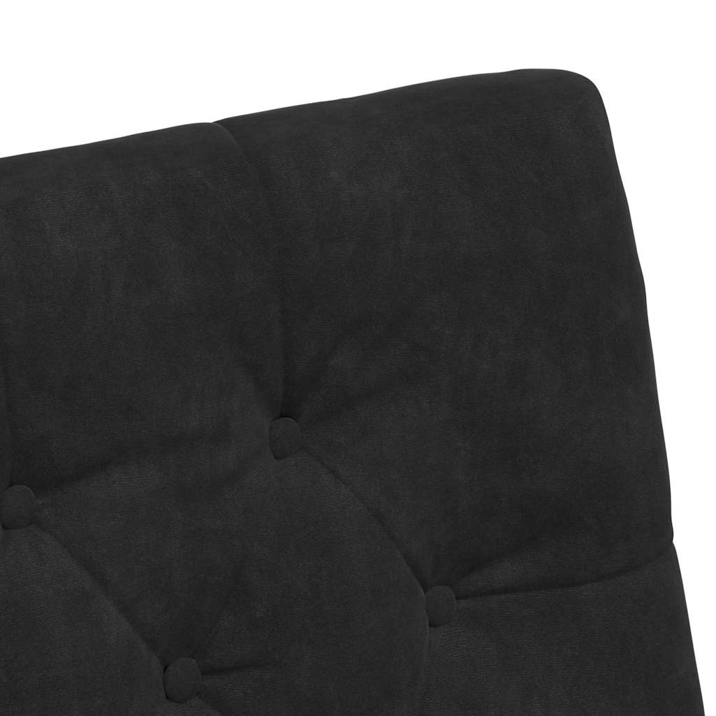 Valgomojo Kėdės su Ratukais 2 pcs Juoda 58 x 67 x 97 cm Aksomas