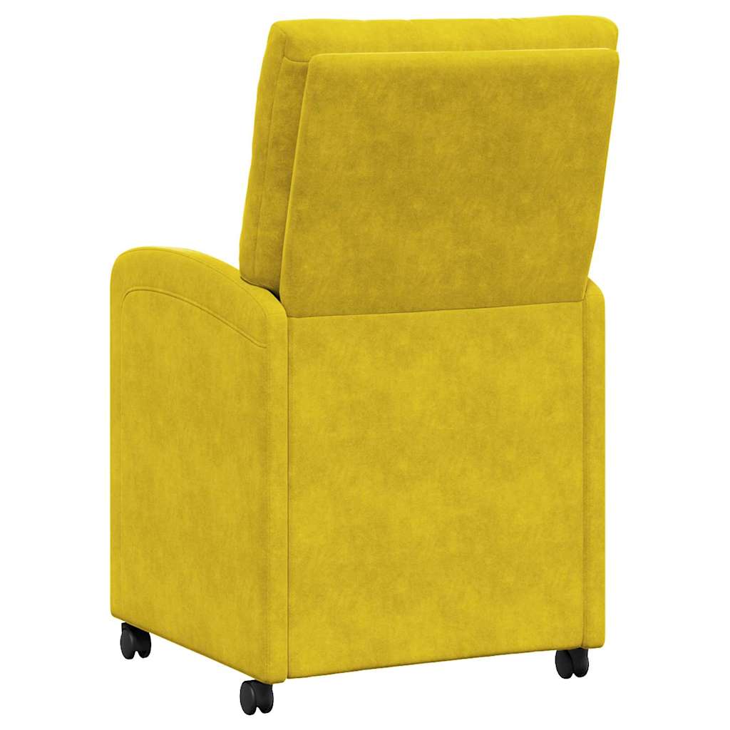 Valgomojo Kėdės su Ratukais 2 pcs Geltona 58 x 67 x 97 cm