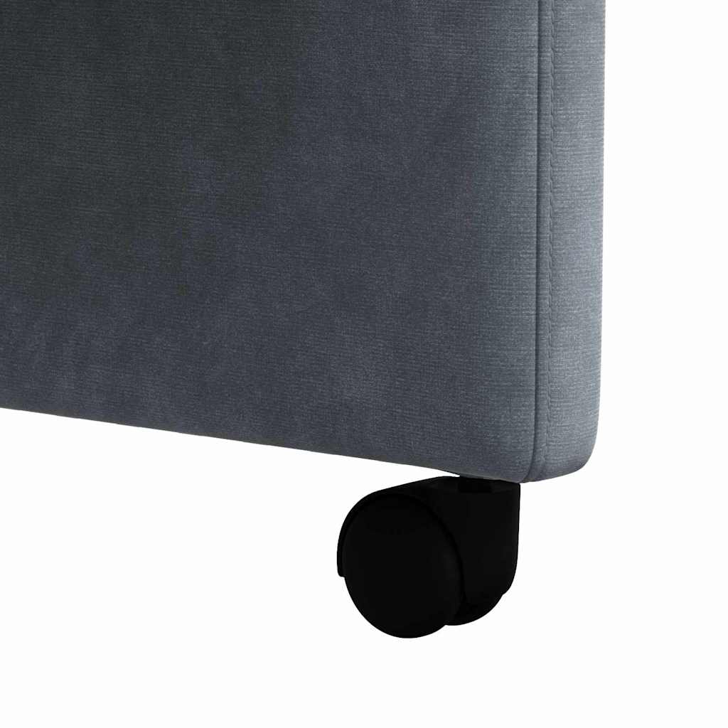 Valgomojo Kėdės su Ratukais 2 pcs Tamsiai pilka 58 x 65 x 98 cm