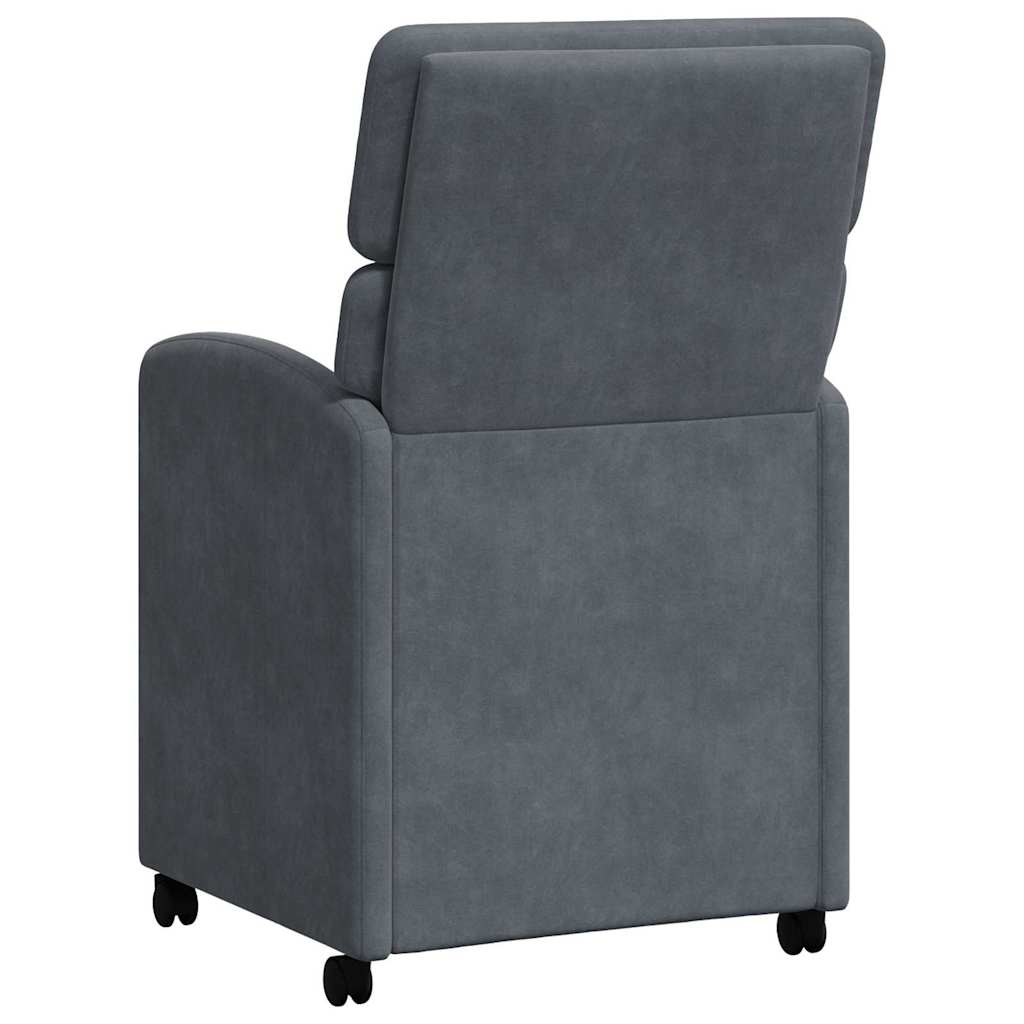 Valgomojo Kėdės su Ratukais 2 pcs Tamsiai pilka 58 x 65 x 98 cm