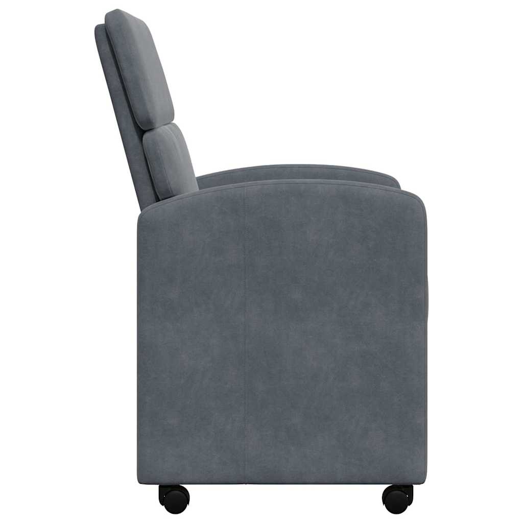 Valgomojo Kėdės su Ratukais 2 pcs Tamsiai pilka 58 x 65 x 98 cm