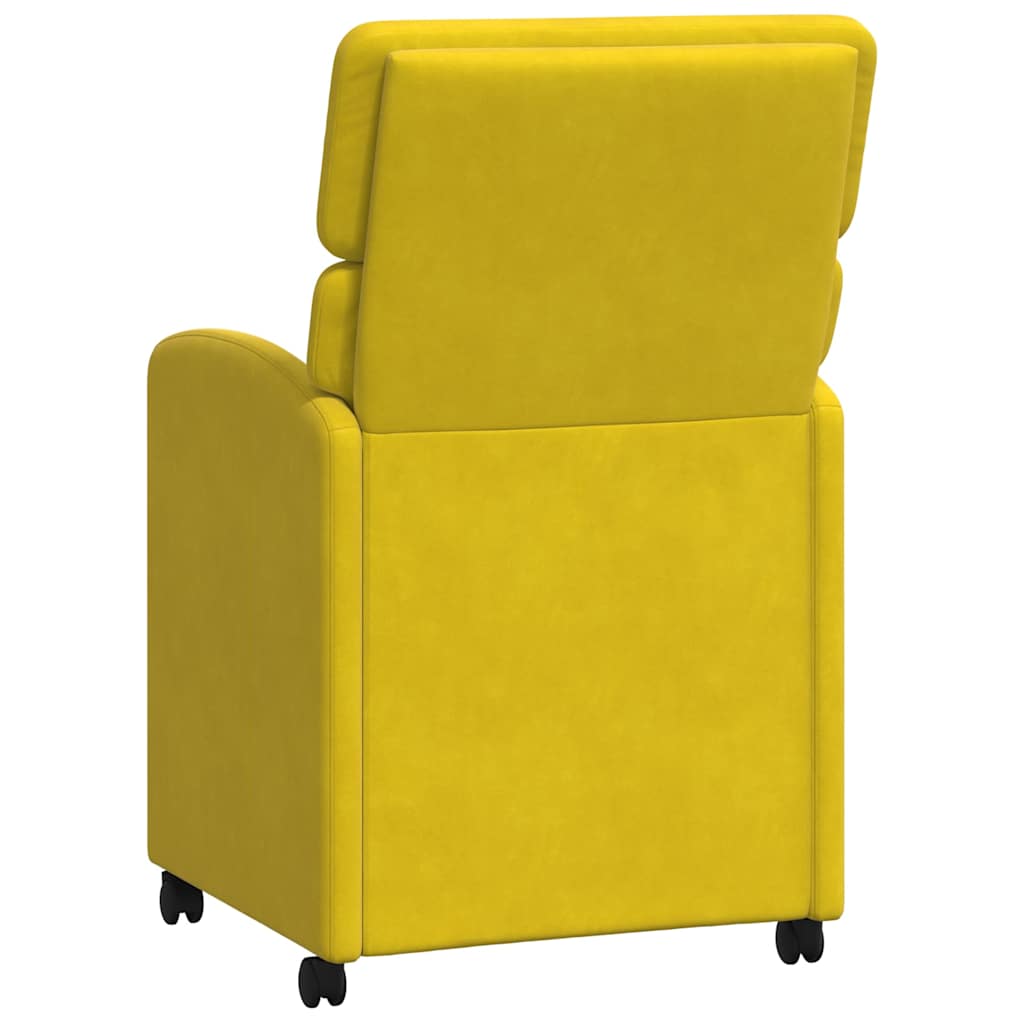 Valgomojo Kėdės su Ratukais 2 pcs Geltona 58 x 65 x 98 cm