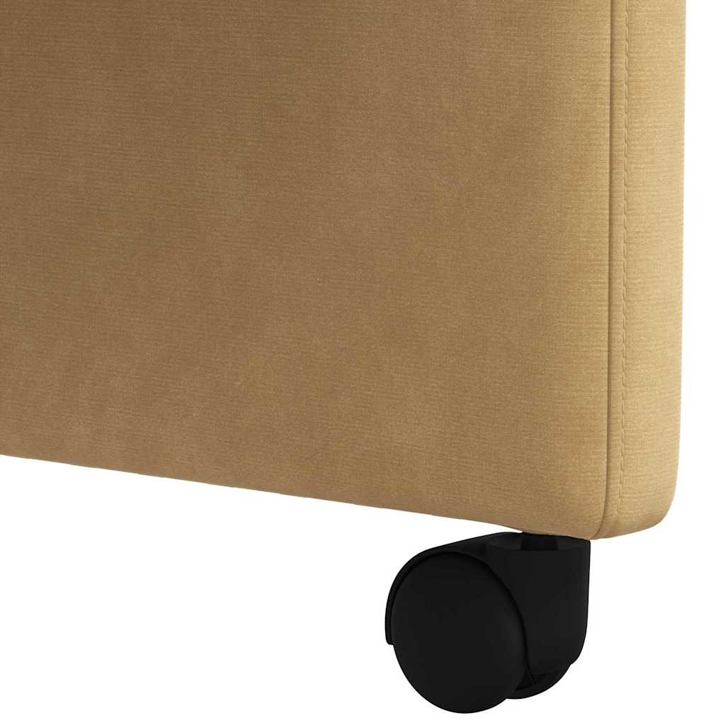 Valgomojo Kėdės su Ratukais 2 pcs Ruda 58 x 65 x 98 cm Aksomas