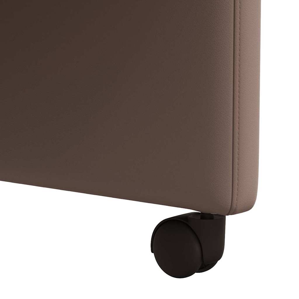 Valgomojo Kėdės su Ratukais 2 pcs Ruda 58 x 65 x 98 cm