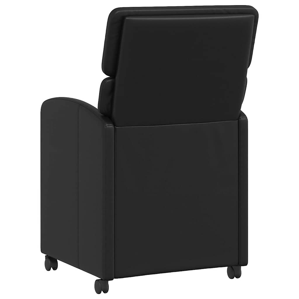Valgomojo Kėdės su Ratukais 2 pcs Juoda 58 x 65 x 98 cm