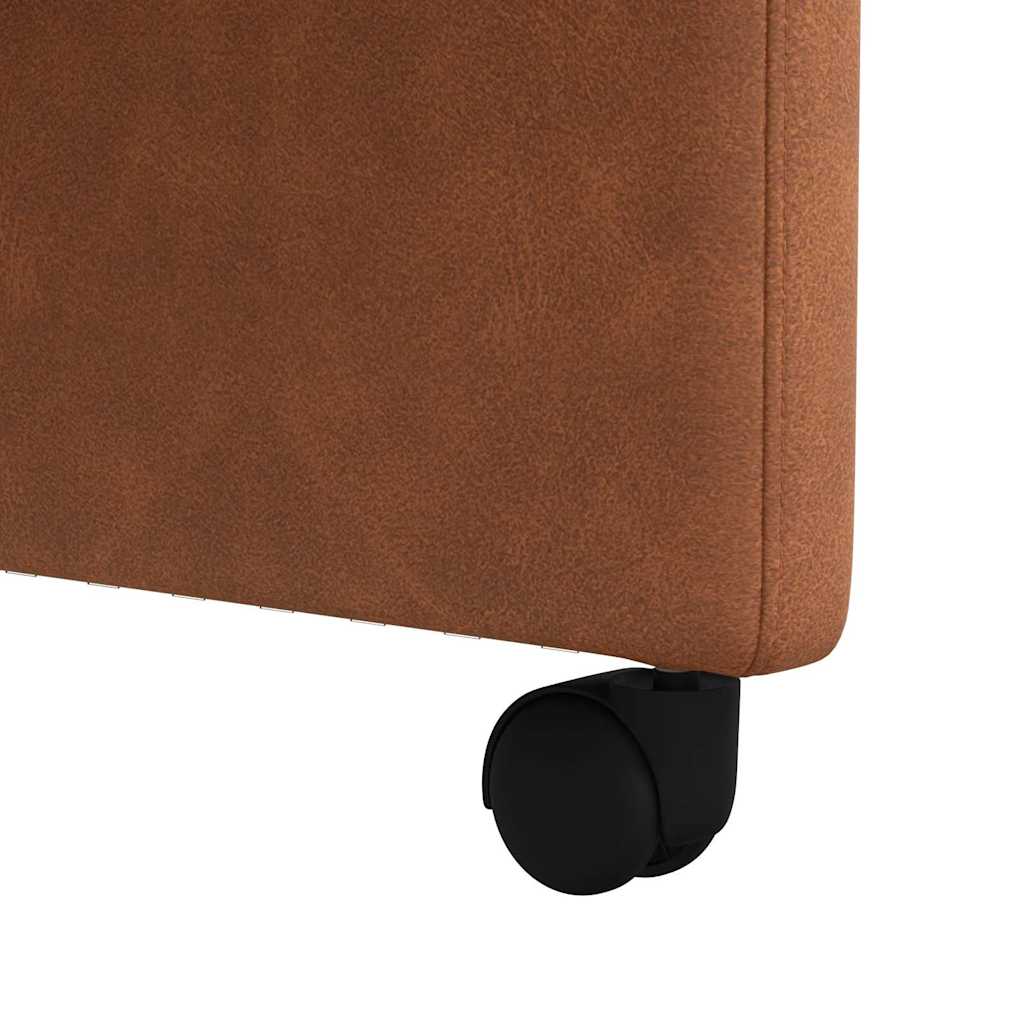 Valgomojo Kėdės su Ratukais 2 pcs Ruda 58 x 67 x 97 cm