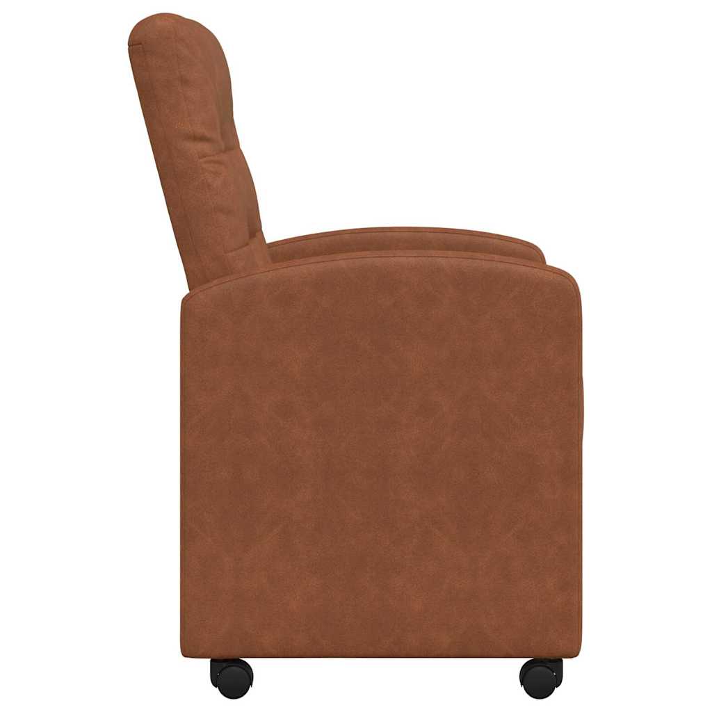 Valgomojo Kėdės su Ratukais 2 pcs Ruda 58 x 67 x 97 cm
