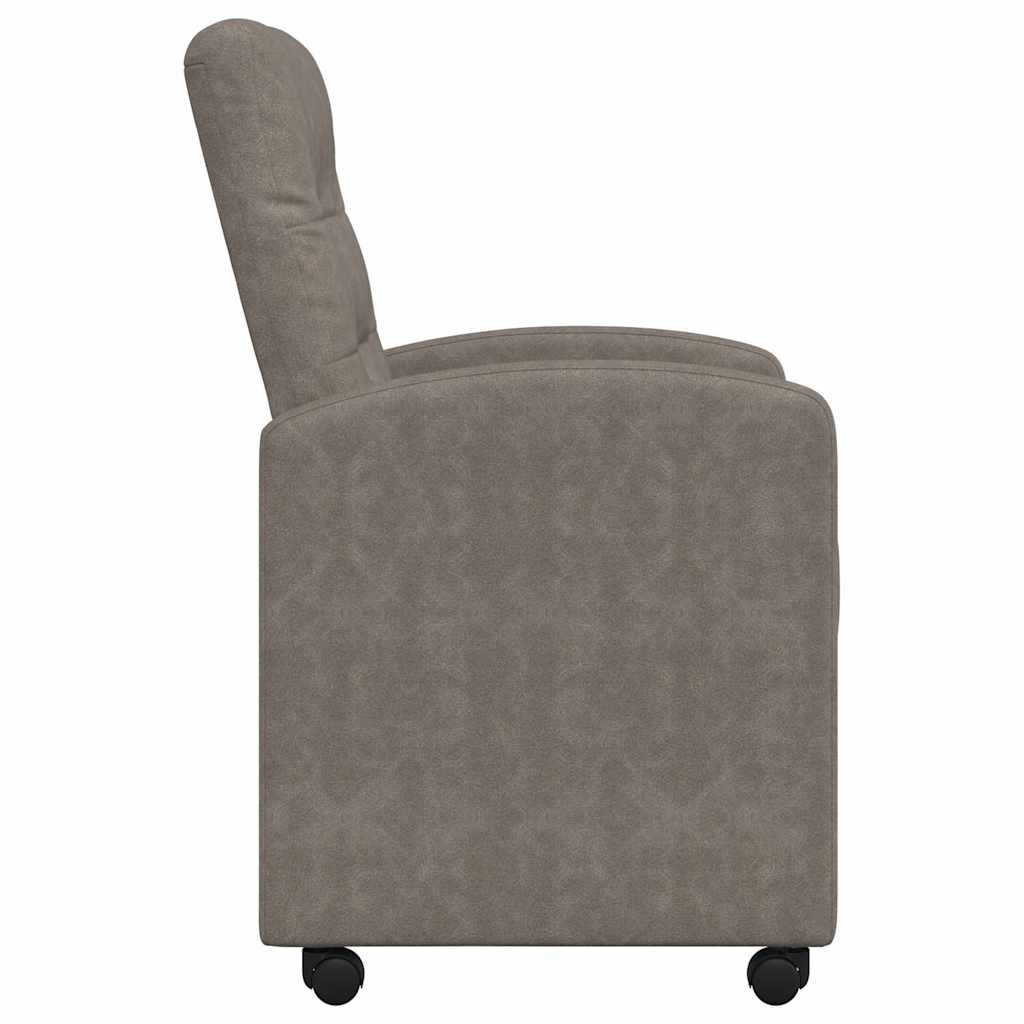 Valgomojo Kėdės su Ratukais 2 pcs Pilka 58 x 67 x 97 cm