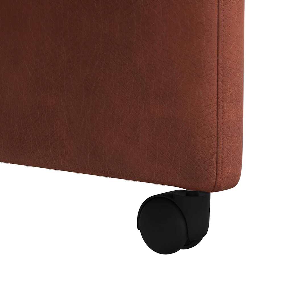 Valgomojo Kėdės su Ratukais 2 pcs Blizgiai ruda 58 x 67 x 97 cm