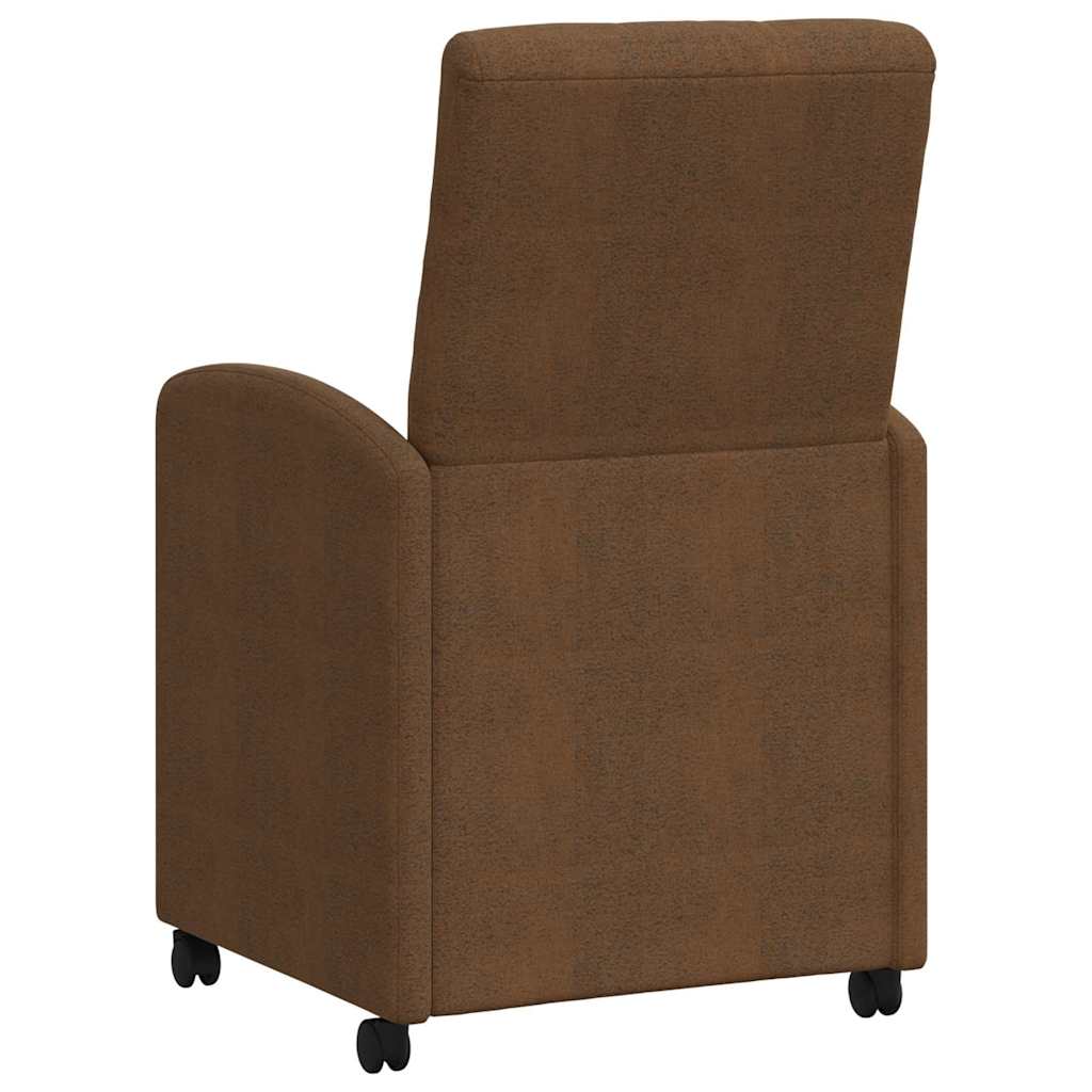 Valgomojo Kėdės su Ratukais 2 pcs Ruda 57 x 67 x 98 cm