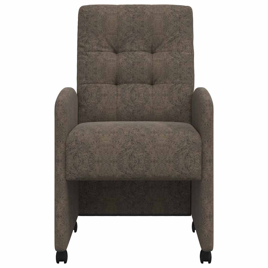 Valgomojo Kėdės su Ratukais 2 pcs Tamsiai pilka 57 x 67 x 98 cm