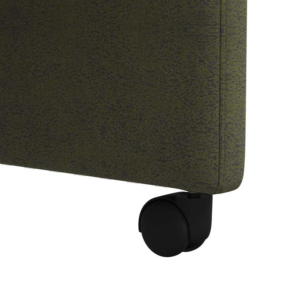 Valgomojo Kėdės su Ratukais 2 pcs Armijos žalia 58 x 67 x 97 cm