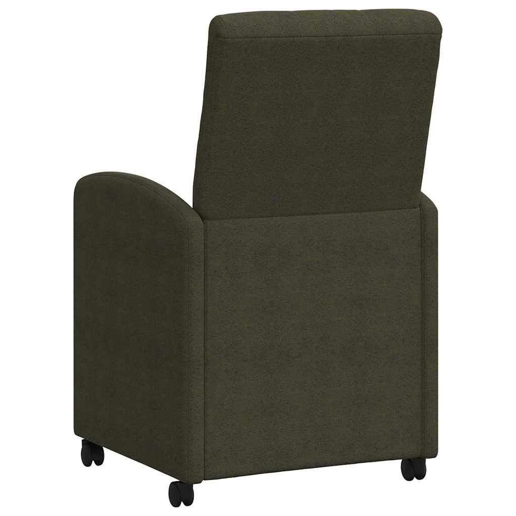 Valgomojo Kėdės su Ratukais 2 pcs Armijos žalia 58 x 67 x 97 cm