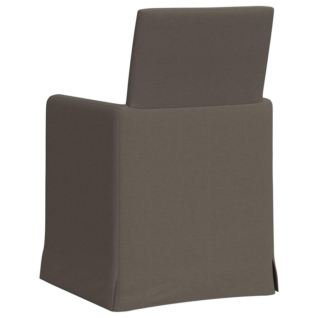 Valgomojo kėdės 2 pcs Šviesiai pilka 57 x 67 x 95 cm Linas
