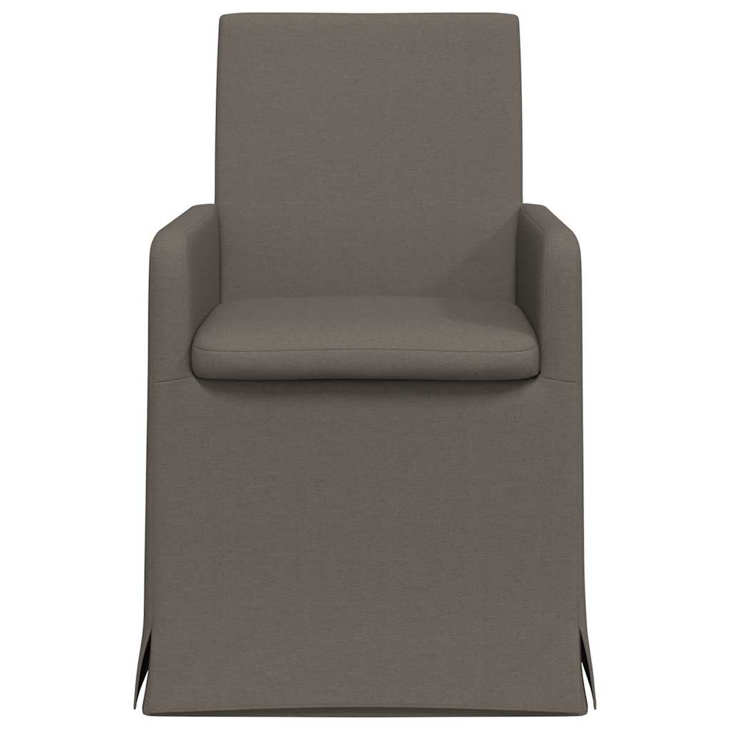Valgomojo kėdės 2 pcs Šviesiai pilka 57 x 67 x 95 cm Linas