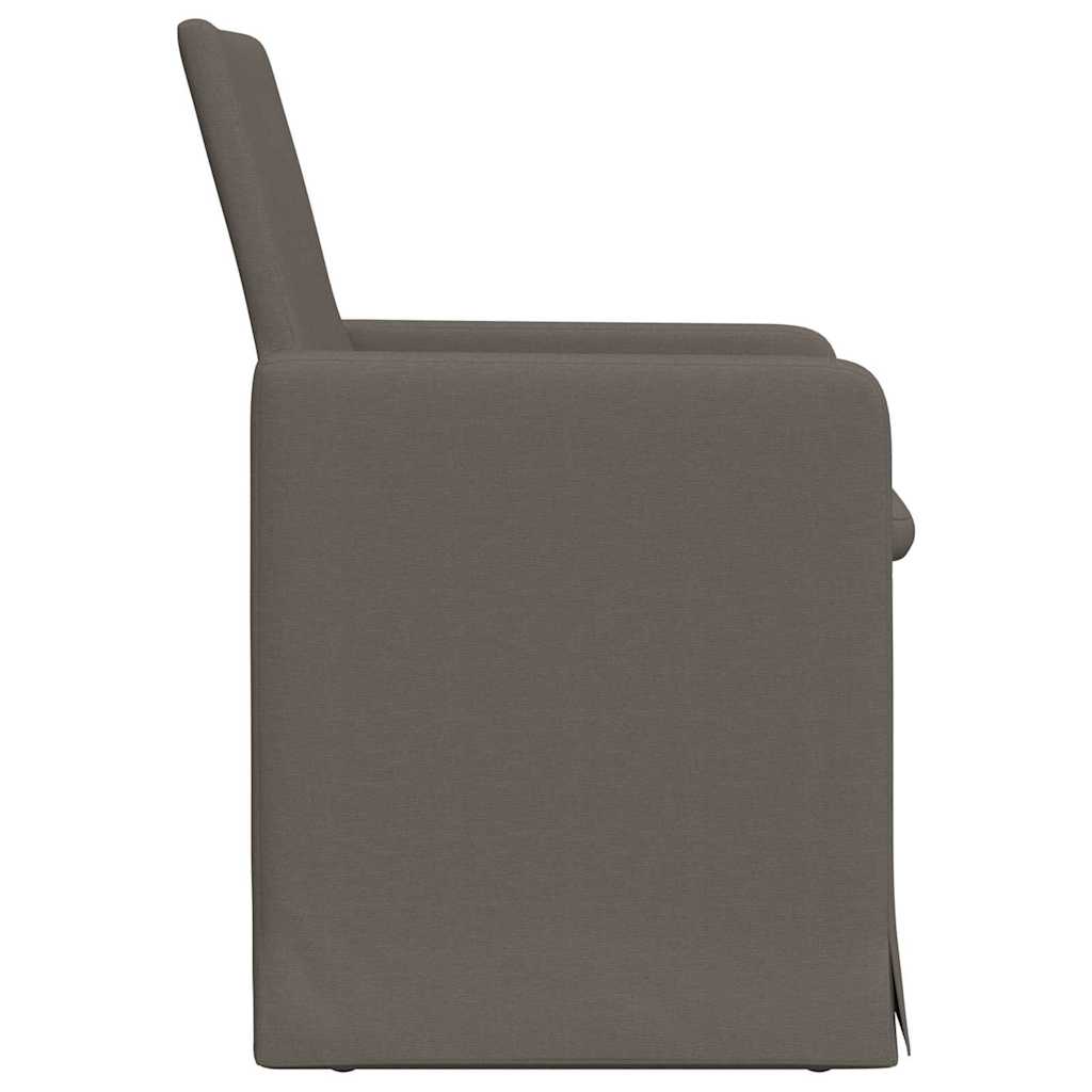 Valgomojo kėdės 2 pcs Šviesiai pilka 57 x 67 x 95 cm Linas