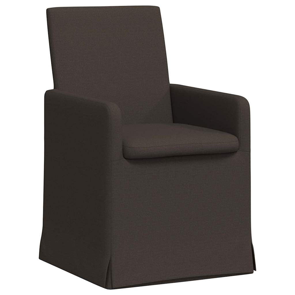 Valgomojo kėdės 2 pcs Tamsiai pilka 57 x 67 x 95 cm Linas