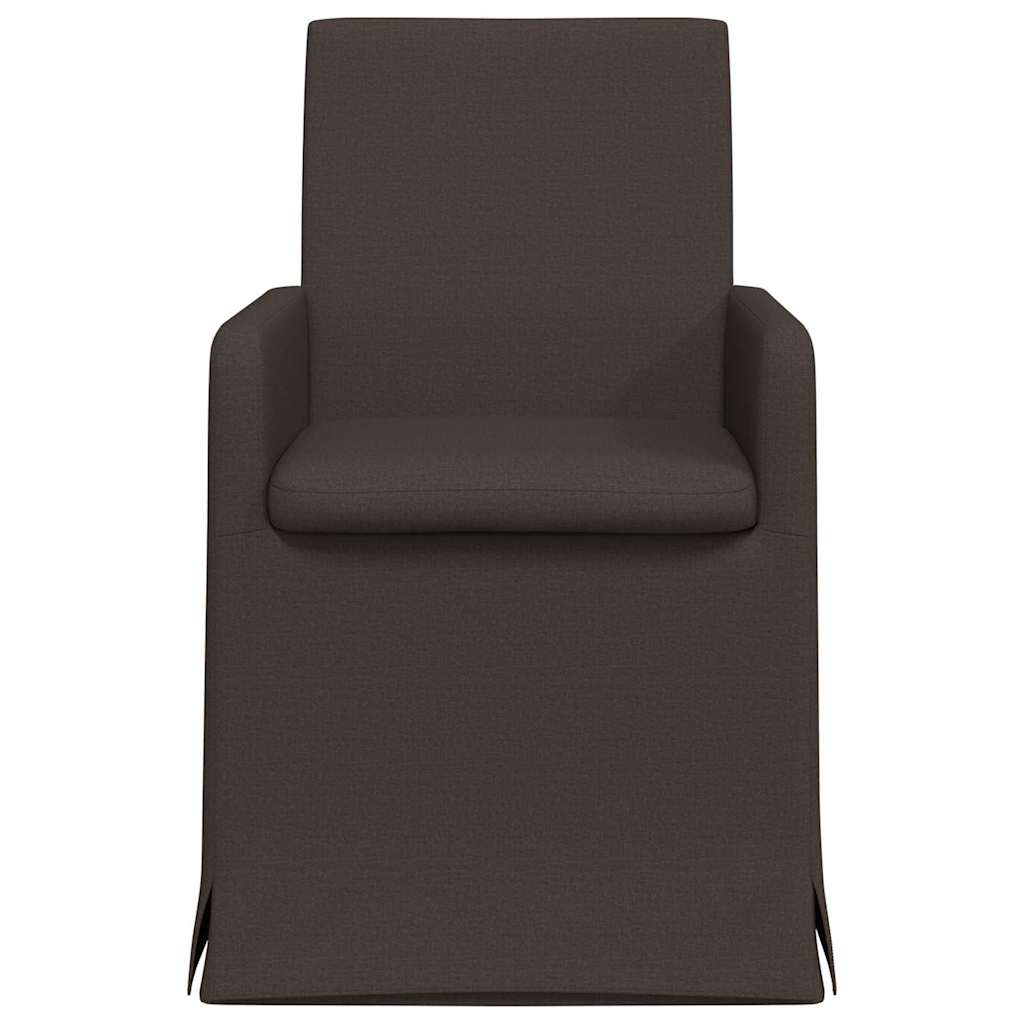 Valgomojo kėdės 2 pcs Tamsiai pilka 57 x 67 x 95 cm Linas