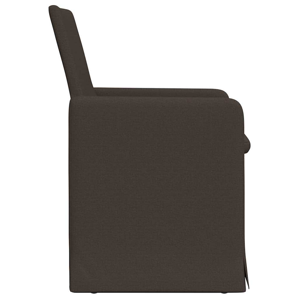 Valgomojo kėdės 2 pcs Tamsiai pilka 57 x 67 x 95 cm Linas