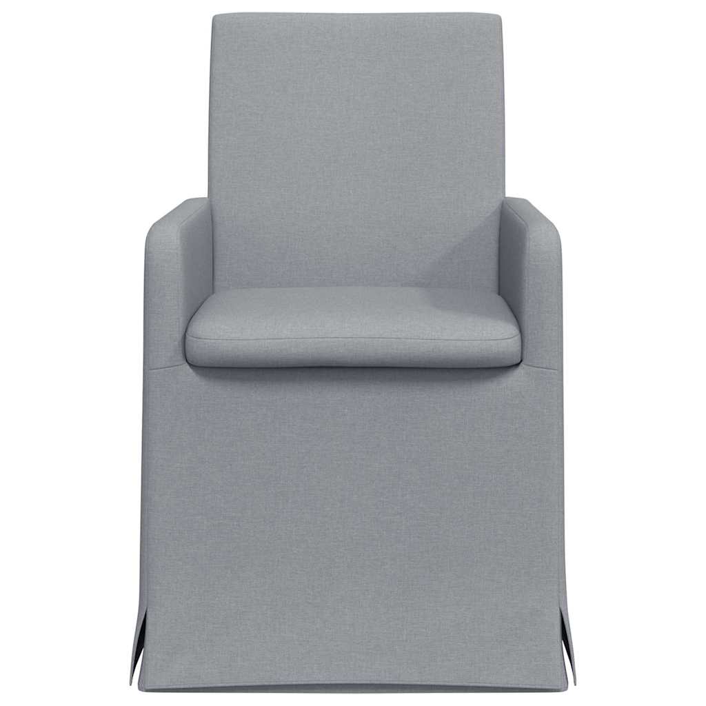 Valgomojo kėdės 2 pcs Šviesiai pilka 57 x 67 x 95 cm audinys