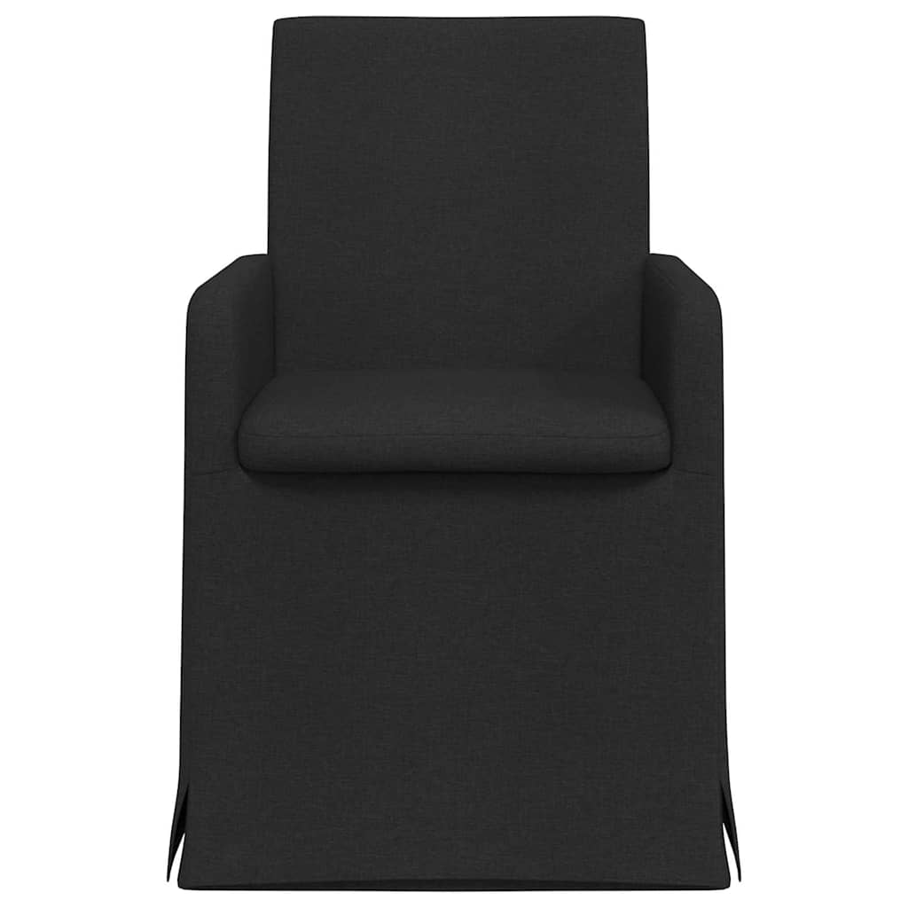 Valgomojo kėdės 2 pcs Juoda 57 x 67 x 95 cm audinys