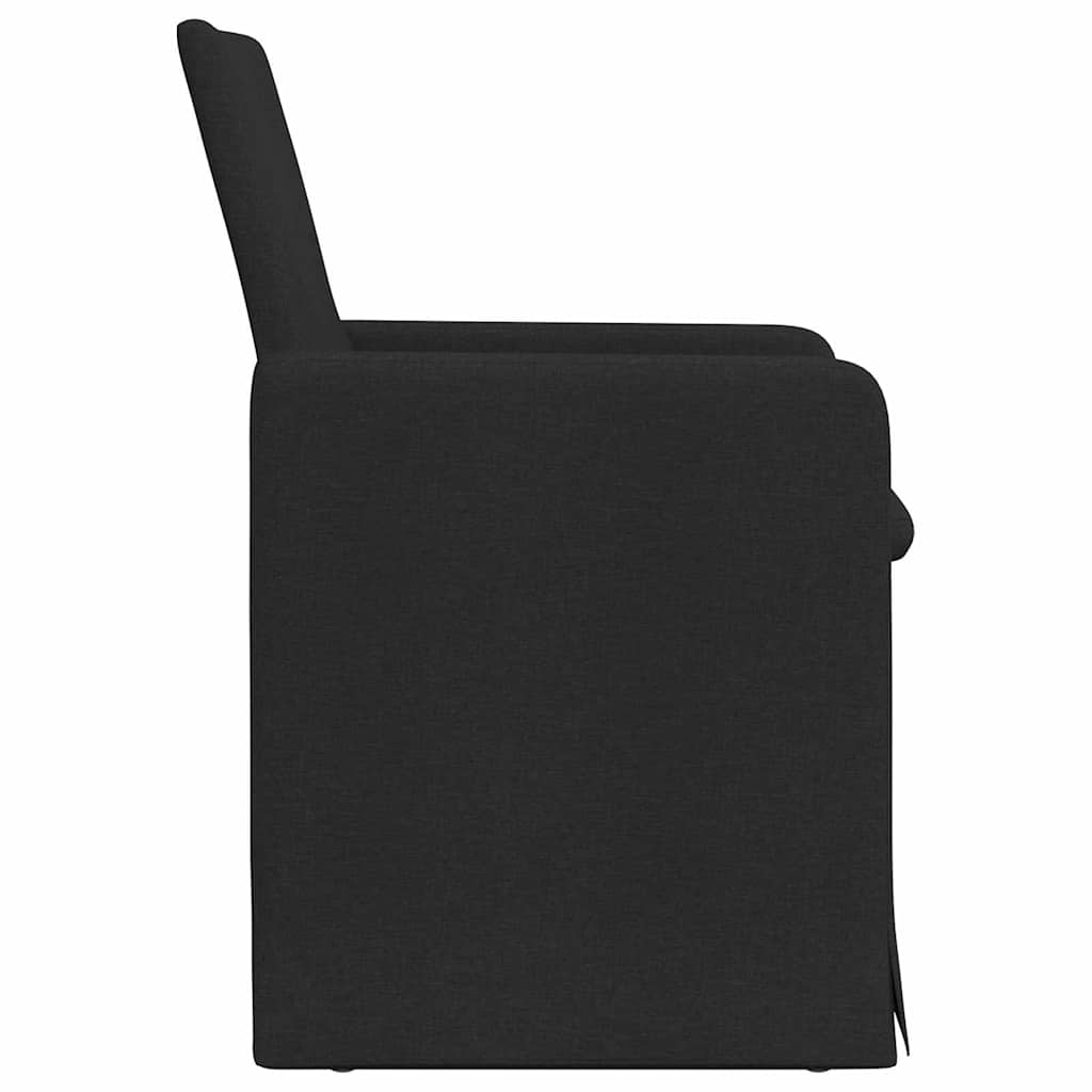 Valgomojo kėdės 2 pcs Juoda 57 x 67 x 95 cm audinys
