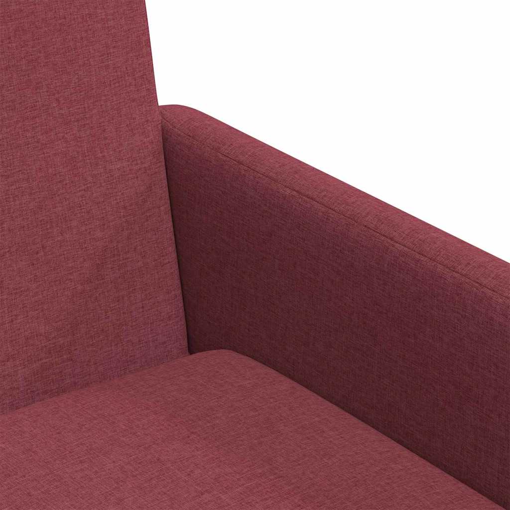 Valgomojo kėdės 2 pcs Vyno raudonumo 57 x 67 x 95 cm audinys