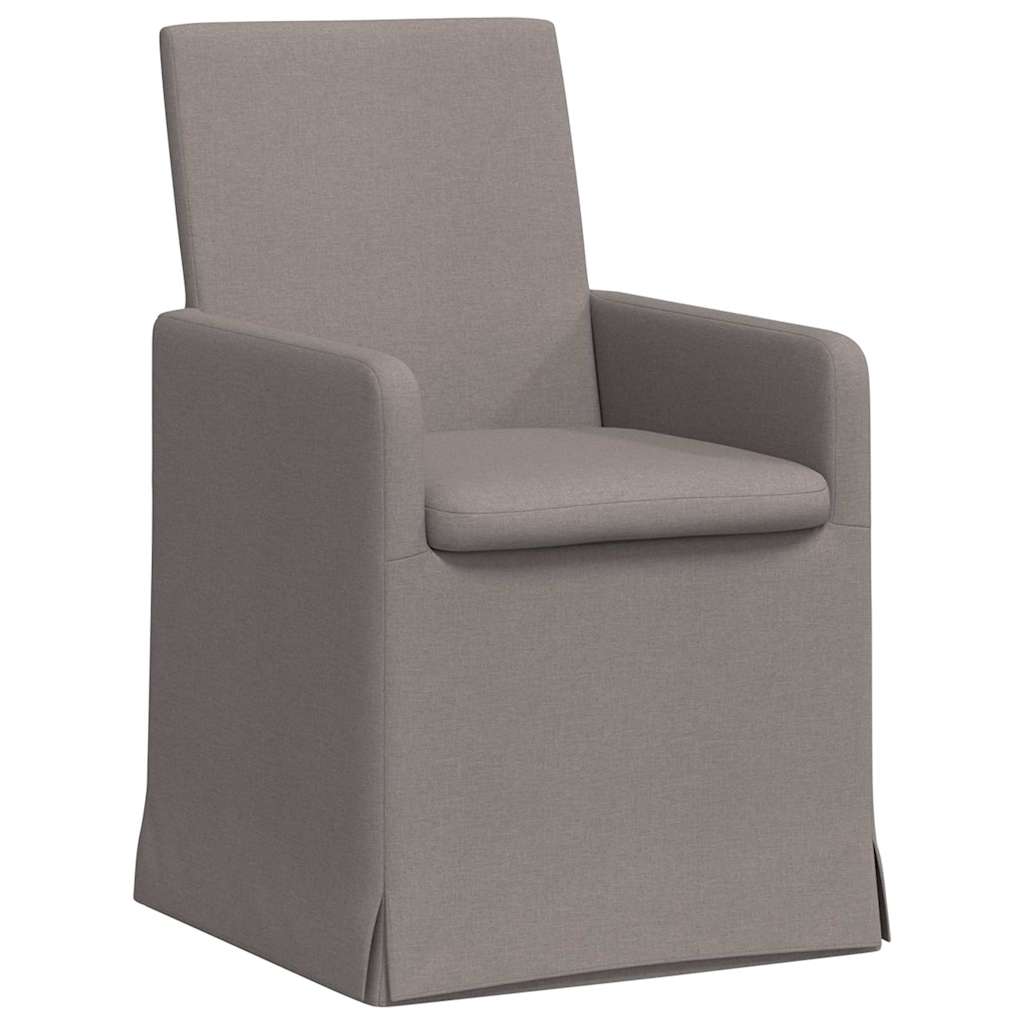 Valgomojo kėdės 2 pcs Taupe 57 x 67 x 95 cm audinys