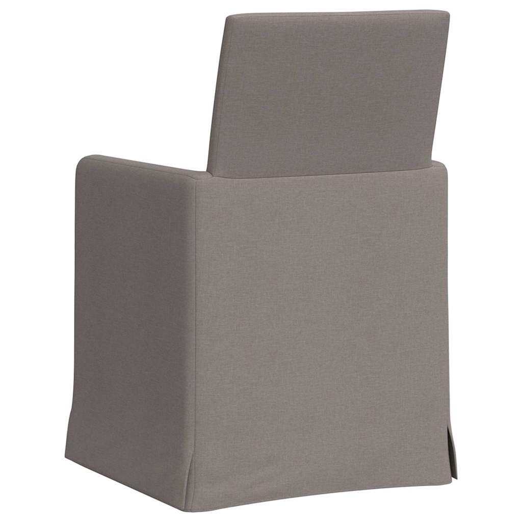 Valgomojo kėdės 2 pcs Taupe 57 x 67 x 95 cm audinys