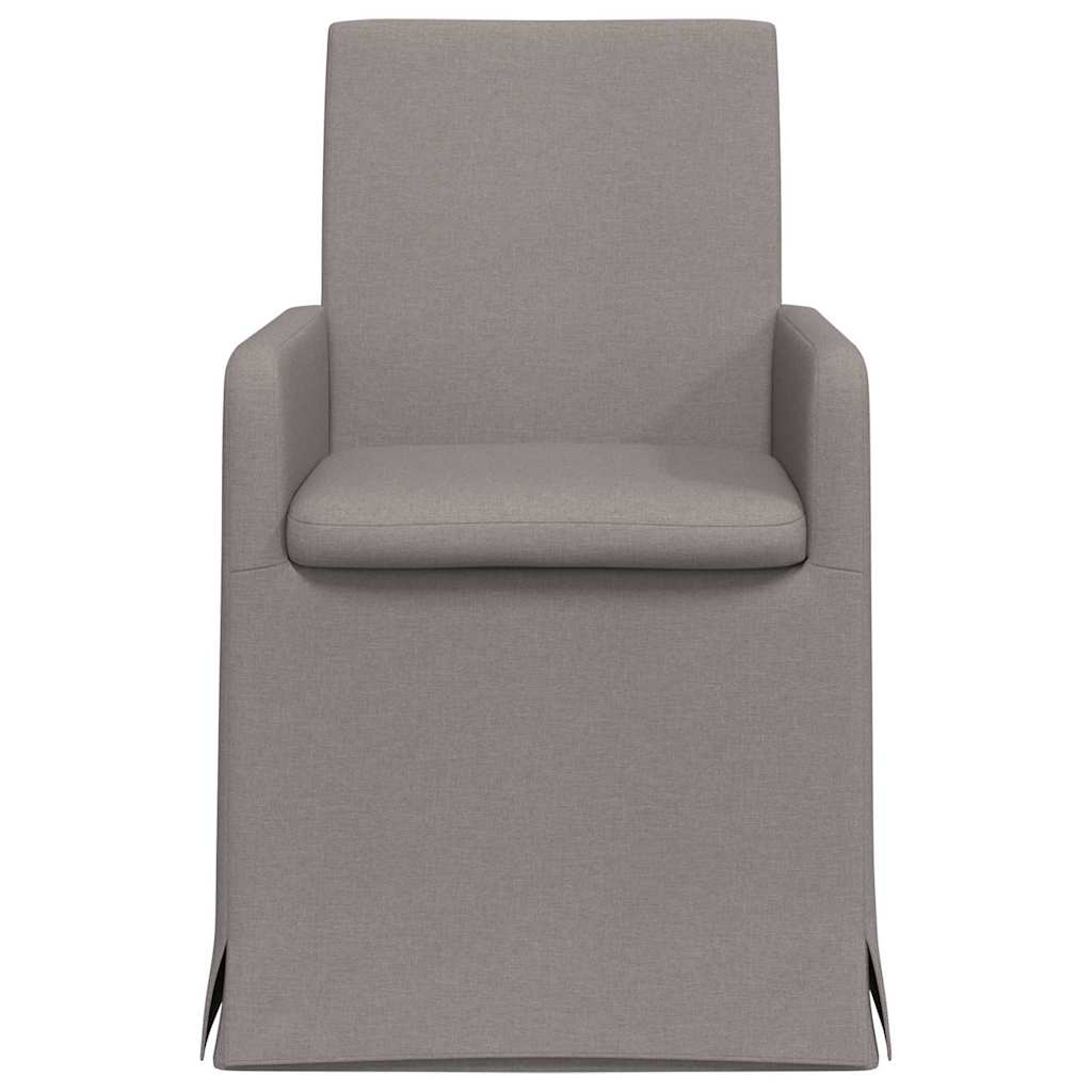 Valgomojo kėdės 2 pcs Taupe 57 x 67 x 95 cm audinys
