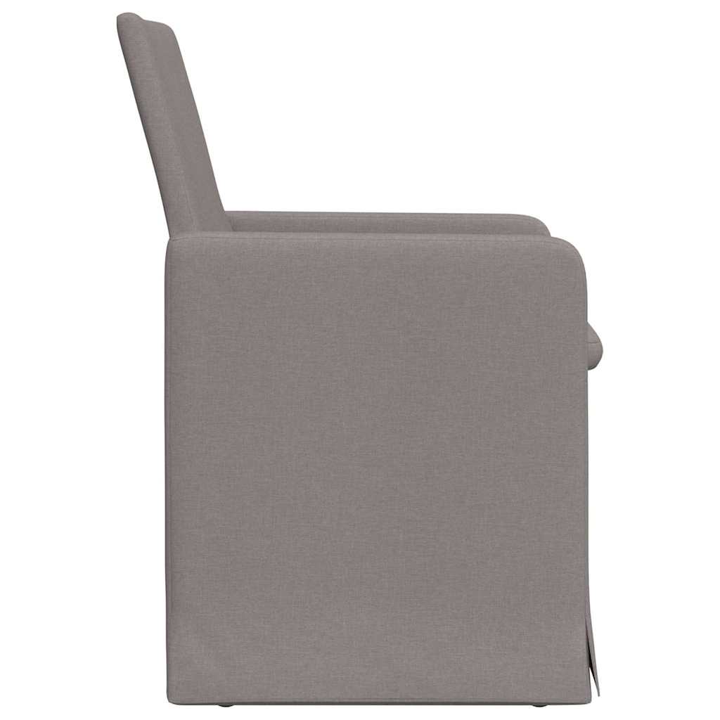Valgomojo kėdės 2 pcs Taupe 57 x 67 x 95 cm audinys